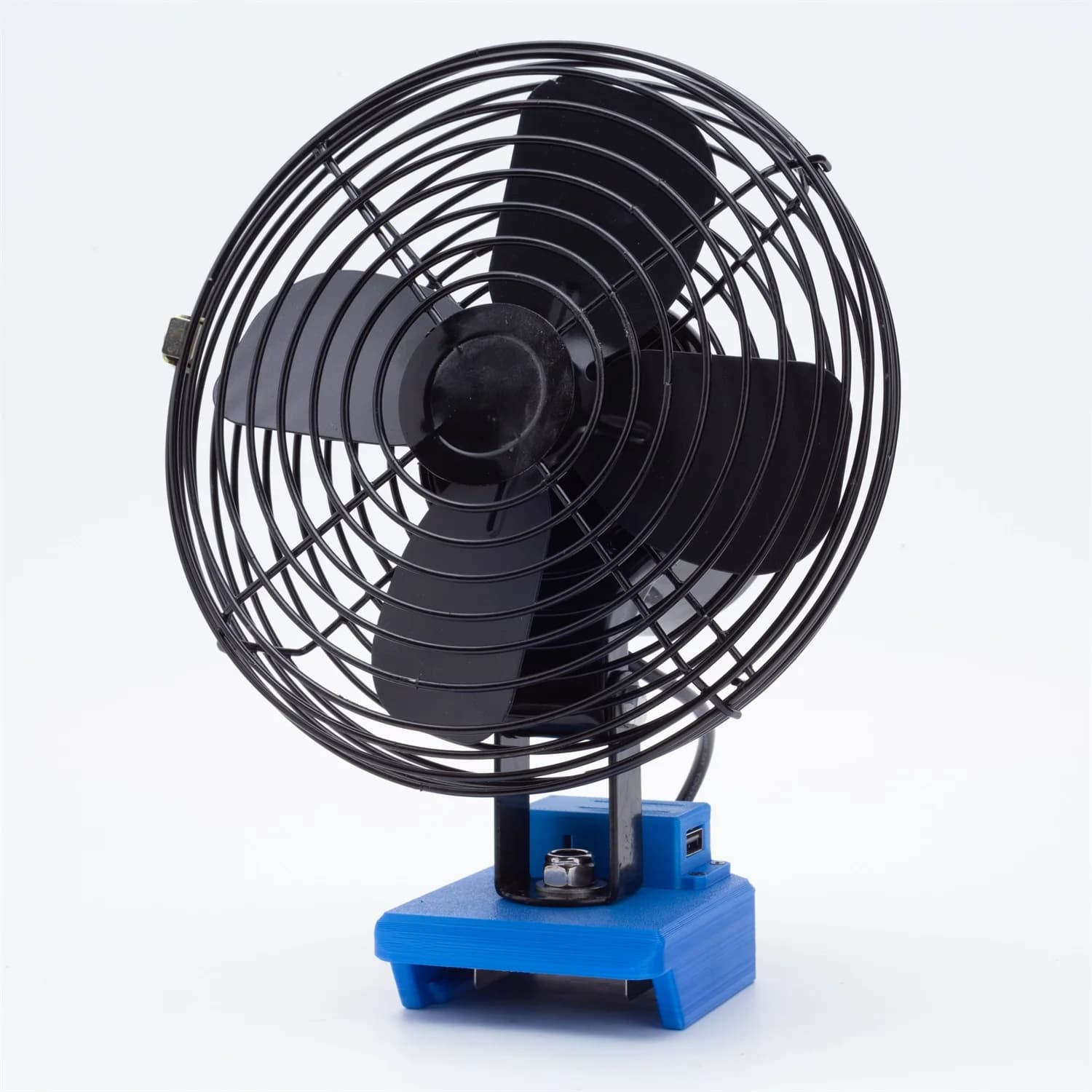 Ventilatore in ferro da 6 pollici Ventilatore da scrivania portatile senza fili per officina per cantiere per batteria agli ioni di litio Makita 18 V O (senza batteria)