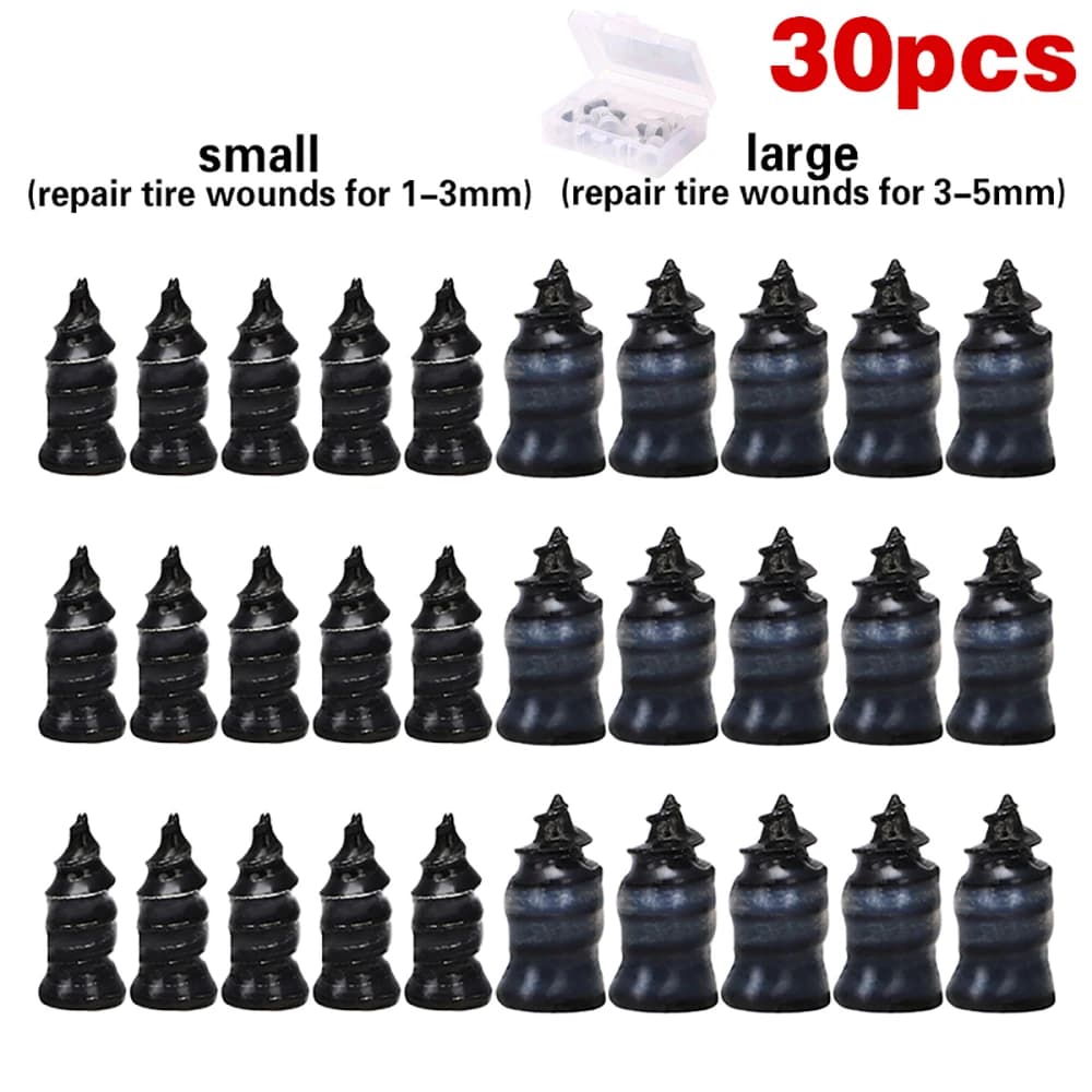Chiodi per riparazione pneumatici per auto e moto 10/20/30/70PCS Vite universale per pneumatici Tubeless Strumenti di riparazione Kit di accessori Accessorio per auto