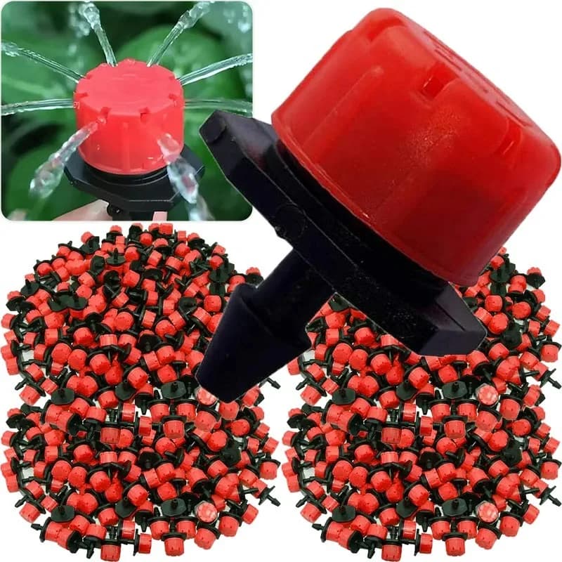 30/300pc Eight Hole Little Red Riding Hood Dripper Emitters Micro Drip Irrigation Sprinklers Watering System Garden Hose Nozzles