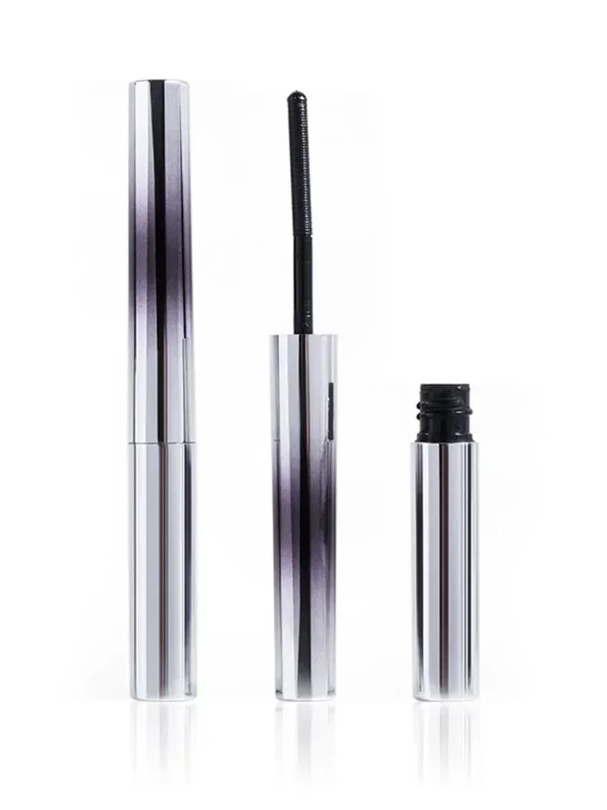 Mascara Private Label Vegan Long Lasting Waterproof Small Steel Rod Quick Dry Eye Makeup Custom Logo Wholesale Silvery Package