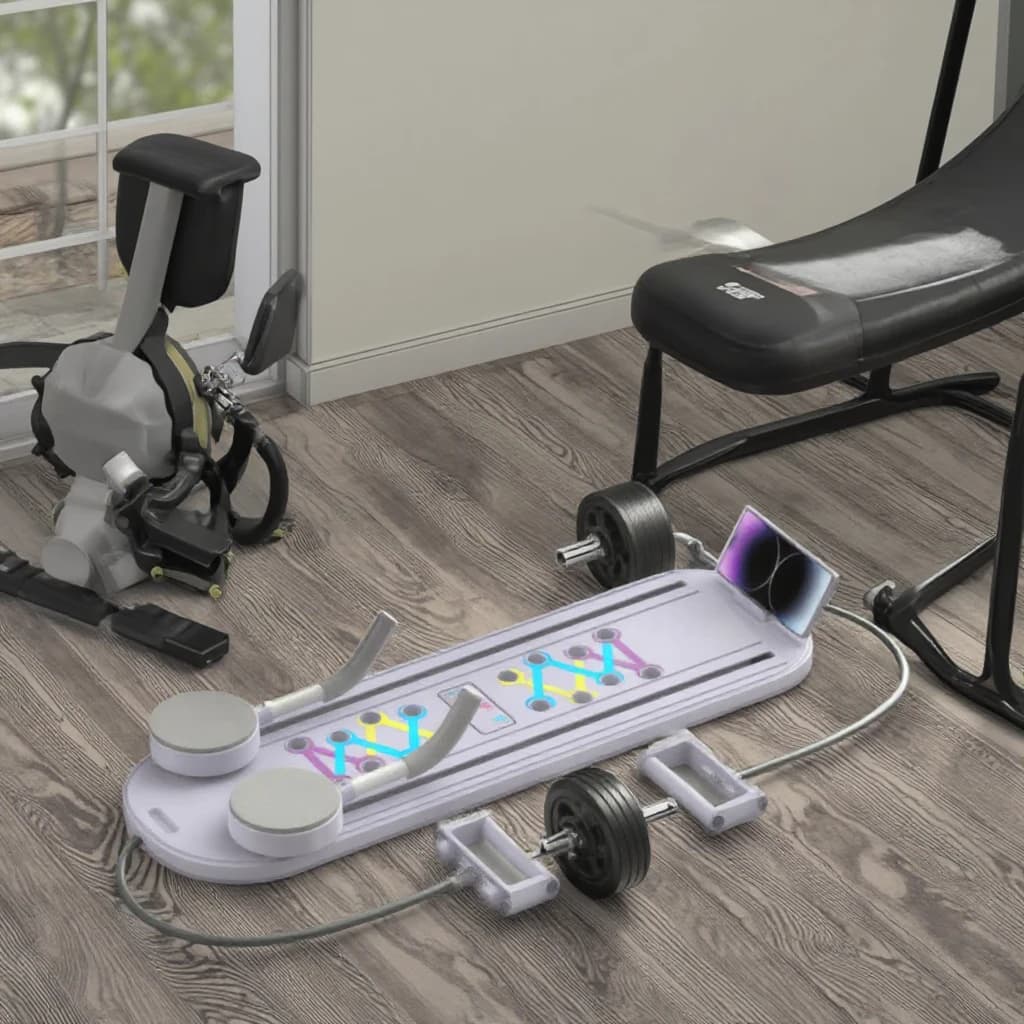 Foldable PP TPE Training Table Training for Push-Up Domestic Force for Upper Body and Abdominal Wheel Set of Pilates for Abdominal Roller