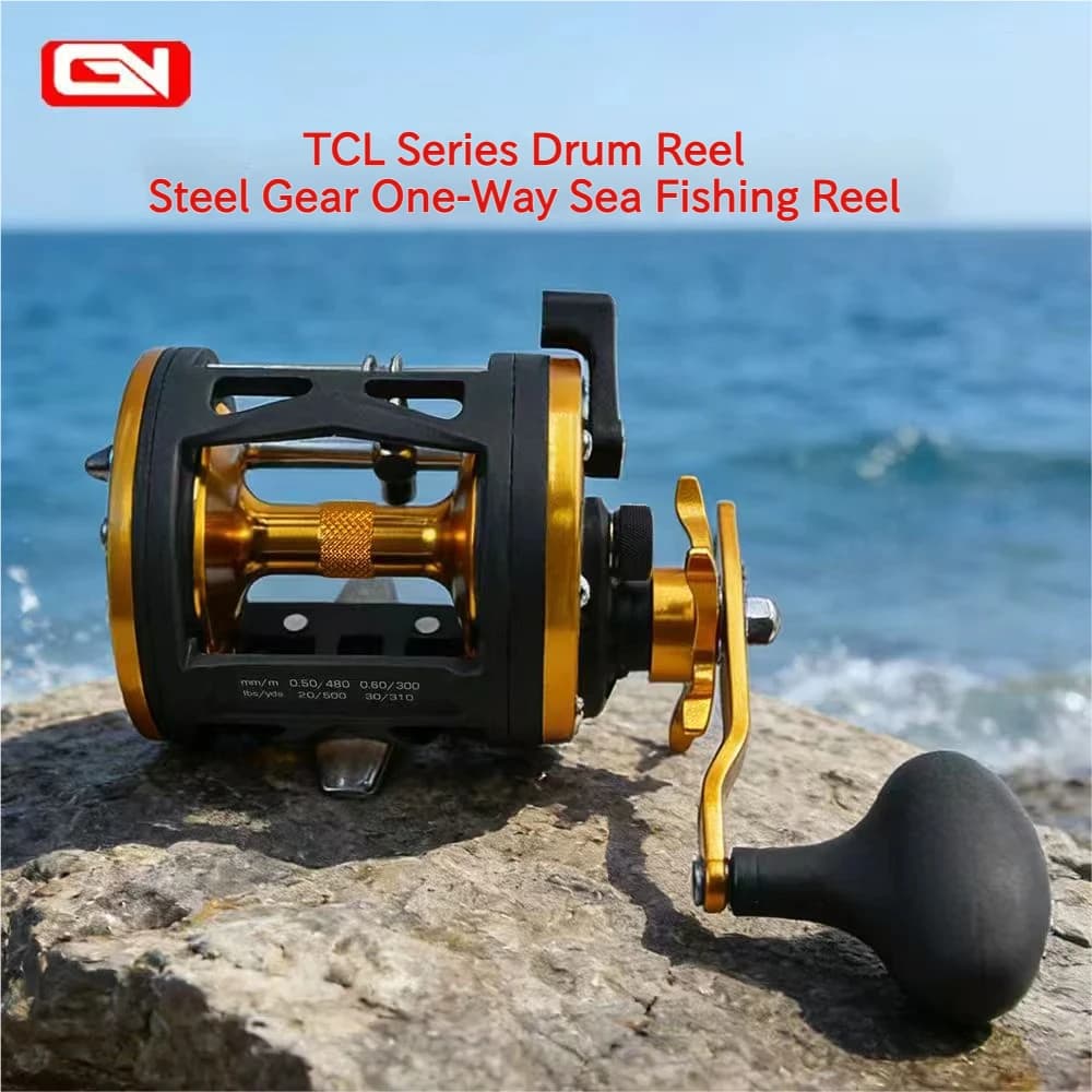 3.8:1 Slow Jigging Drum Reel 3+1BB Star Drag System Sea Boat Offshore Fishing Slow Pitch Jigging Iron Plate Trolling L/R Hand