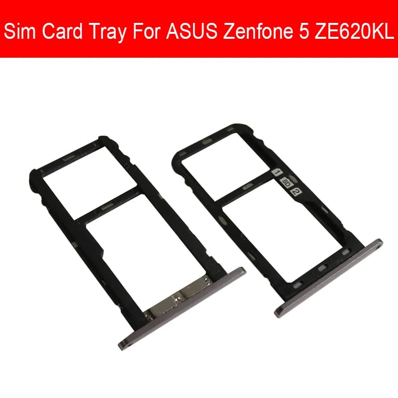 Supporto del vassoio della scheda SIM per ASUS Zenfone 5 ZE620KL Adattatore per slot per scheda di memoria Sim Cavo a nastro flessibile Parti di riparazione di ricambio