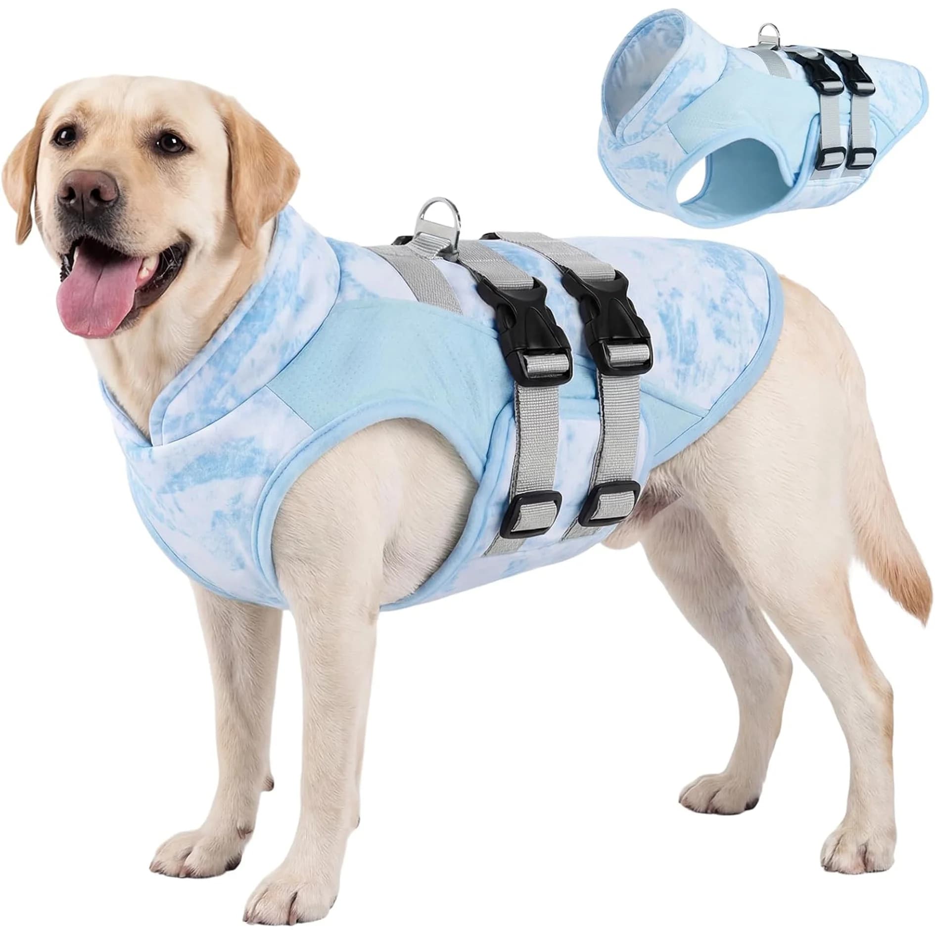 Best-selling summer dog cooling vest, lightweight and breathable cooling jacket with built-in leash clip for pets, keeps your pe