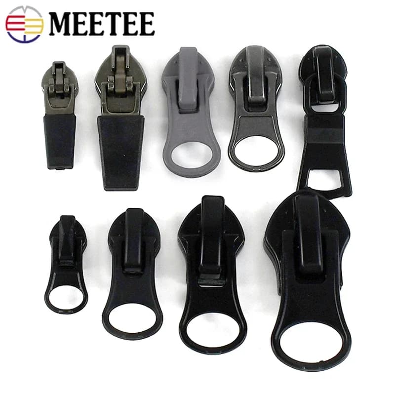 10/30P 3 # 5 # 8 # 10 # Cursori per cerniera inversa per cerniera in nylon Cerniere invisibili Estrattore Borsa Tenda Cappotto Zip Kit di riparazione Accessori per cucire