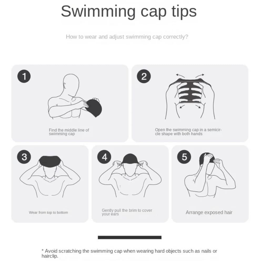 Rose Flower Swimming Cap Long Hair Vintage Style Silicone Swimming Cap Elastic Lightweight Swimming Hat Water Sports
