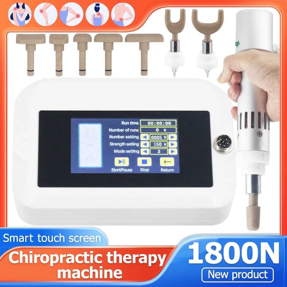 1800N Electric Correction Gun 8Languages Chiropractic Adjusting Instrument Adjustable Intensity Spine Therapy Back Massager New