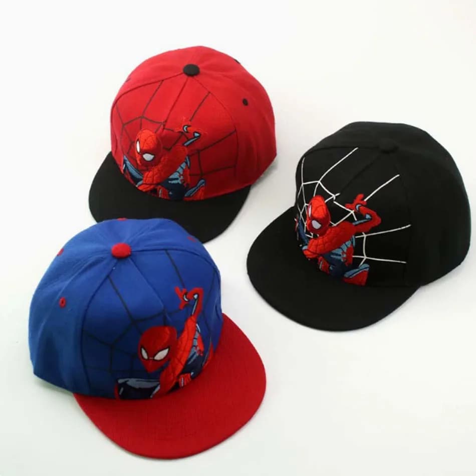 Cappellini da baseball regolabili per bambini e neonati, modello Spiderman, collezione 2026, stile hip hop, con chiusura snapback, ideali per la primavera