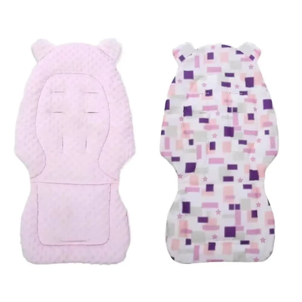 Cuscino in cotone per passeggino, multifunzione, lavabile, per carrozzina e seggiolino auto, caldo, bifacciale, per seggiolone