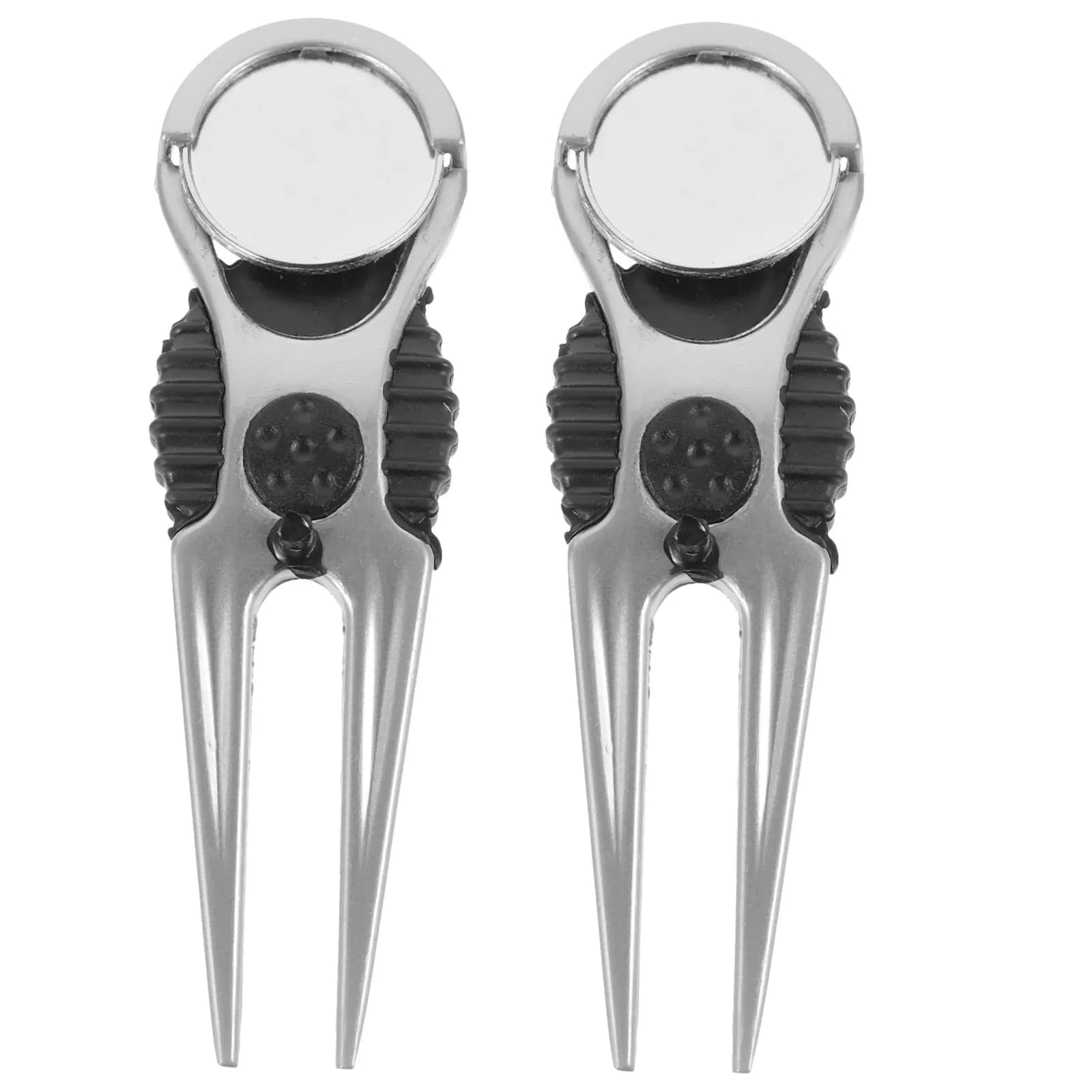 Set di 2 Riparatori per Divot da Golf Verdi, Strumento Ergonomico Compatto e Leggero con Marcatore di Palline, Ideale per la Manutenzione del Green