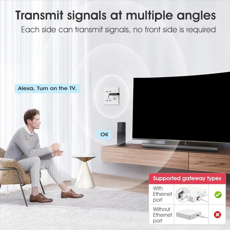 Tuya Zigbee IR Mini Smart Home Universal remote control with voice timing for TV fan Air conditioning 64b