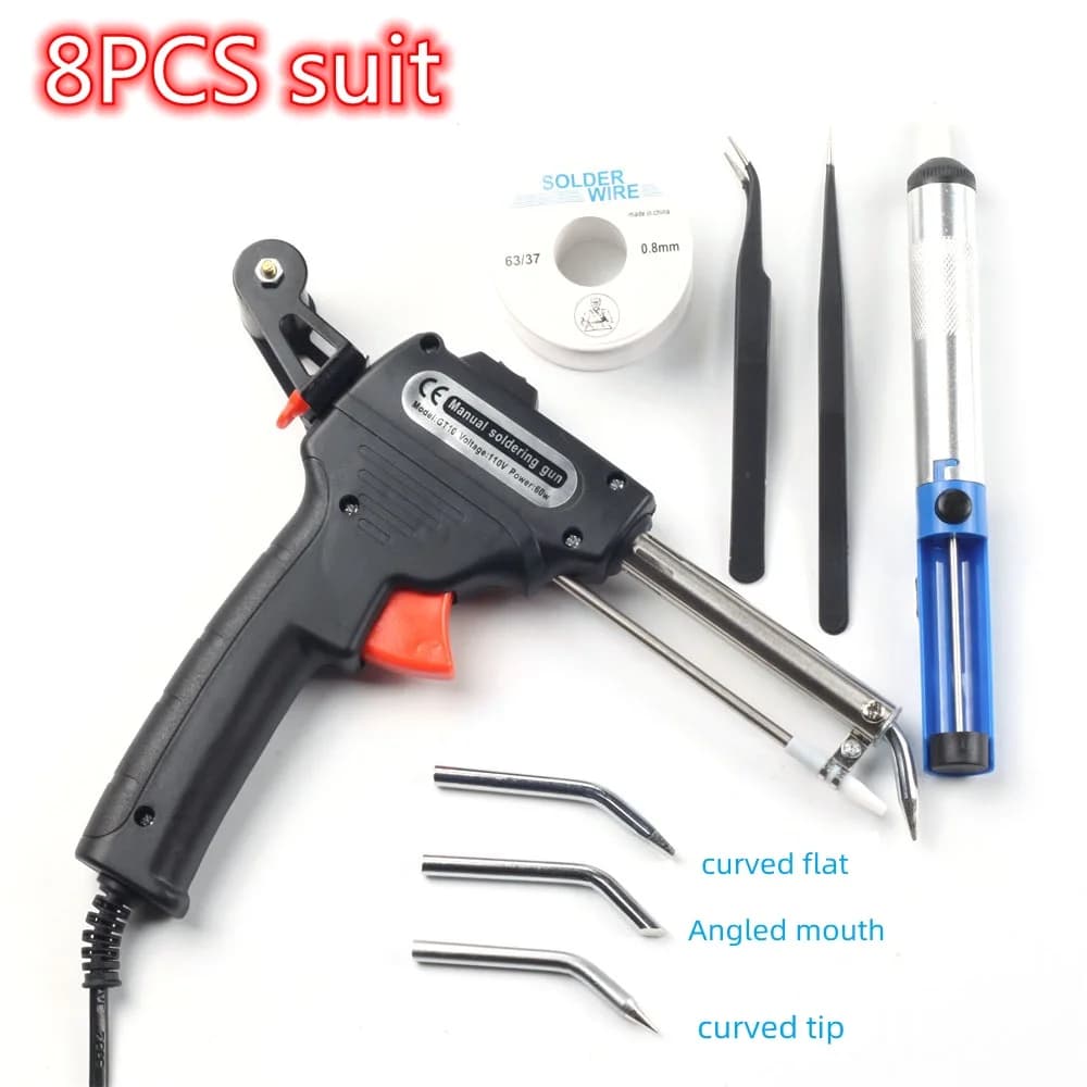 Saldatore elettrico 110V/220V 60W US/EU/Plug riscaldamento interno tenuto in mano invia automaticamente strumenti di riparazione della saldatura della pistola a stagno