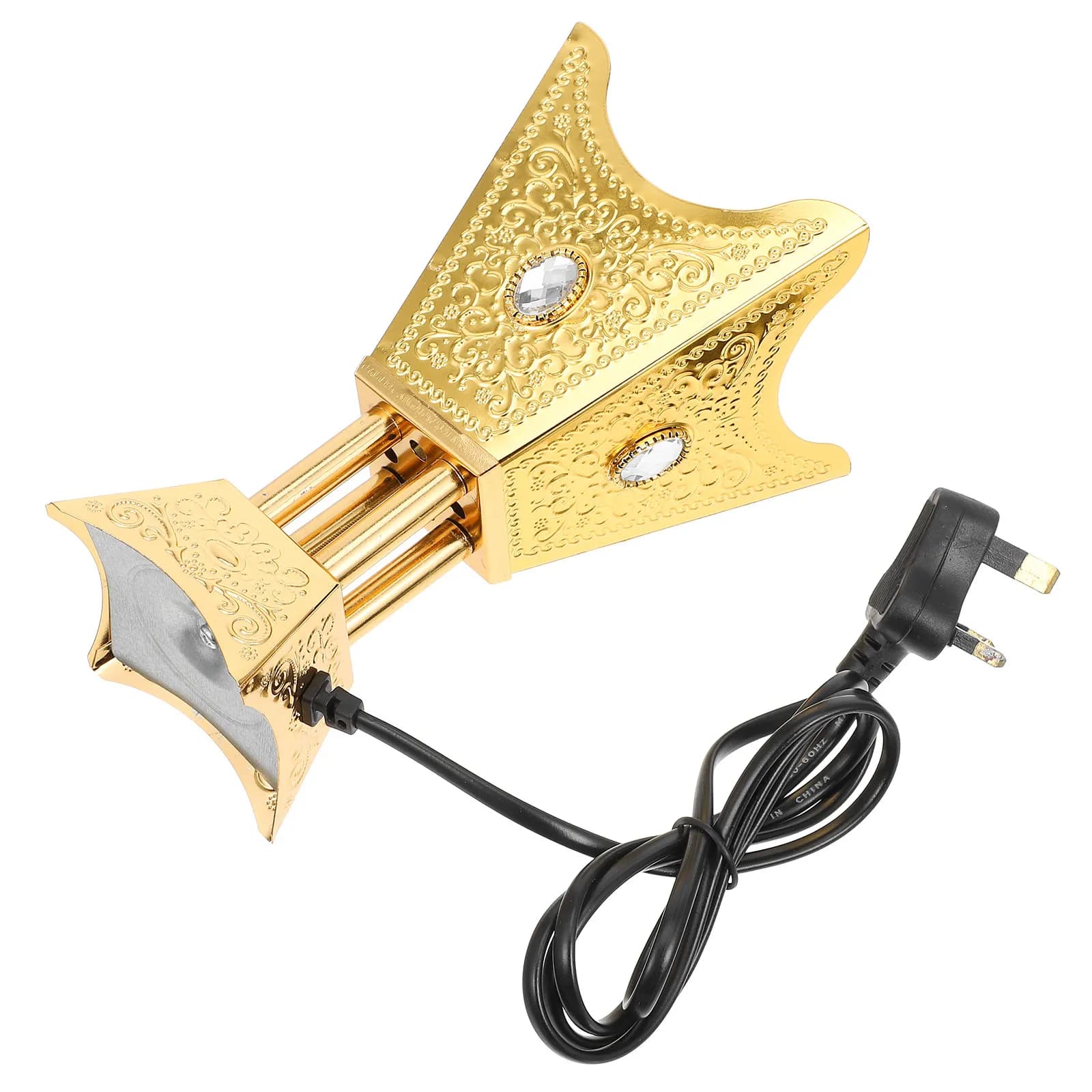 Plug in Electric Incense Burner for Cones and Sticks Portable Aroma Stove Decorative Metal Censer for Home Office Cafe Temple