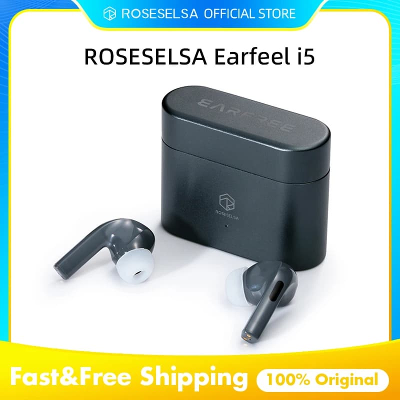 ROSESELSA Earfeel i5\Earfree i5 Authentic Wireless IPX5 Waterproof with ANC Hybrid and Audio HiFi LDAC