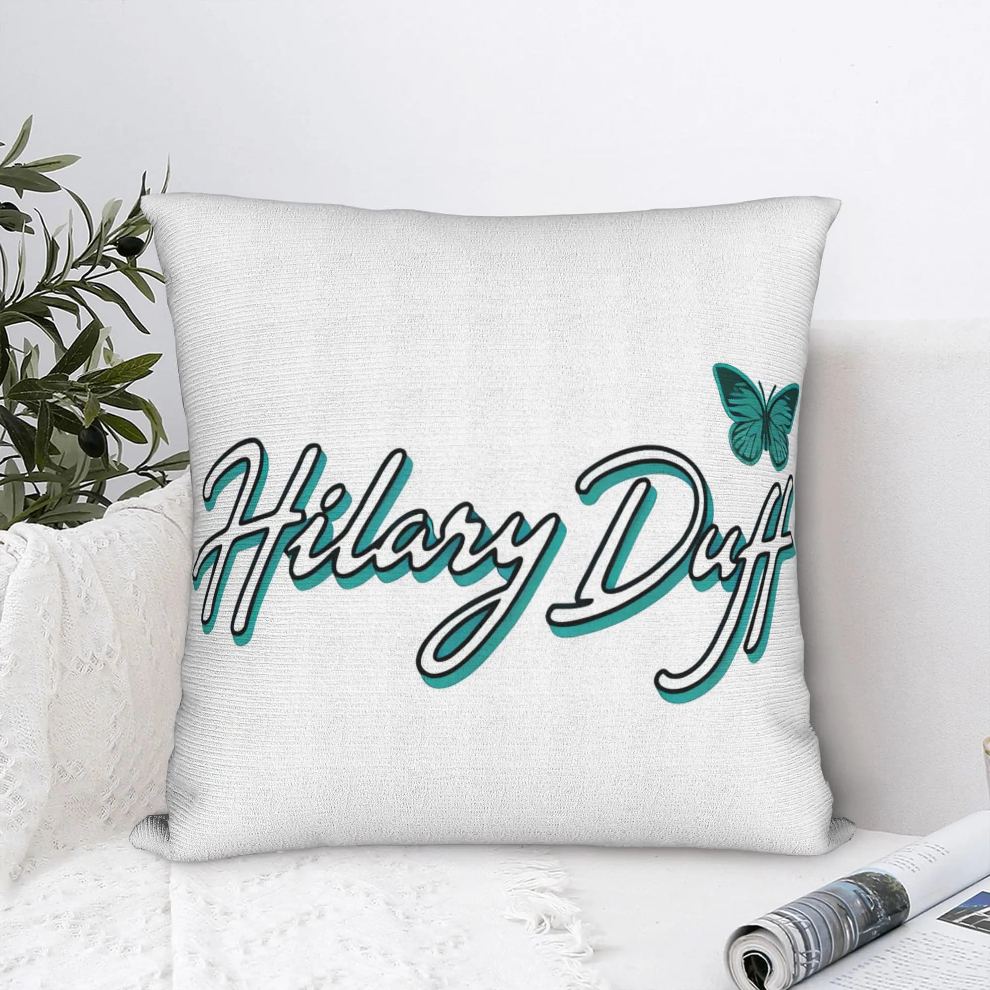 Hilary Duff Fan Merch Pillow Case Soft Pillow Cover Morden Cushion Cover For Living Room Bed Chair