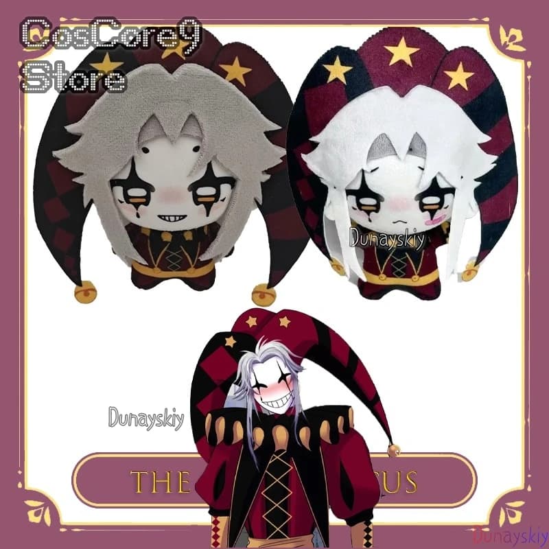 The Freak Circus Pierrot 10 cm Peluche fatto a mano Peluche Kawaii Personaggio anime Festa di Halloween ssiCosplay di Natale
