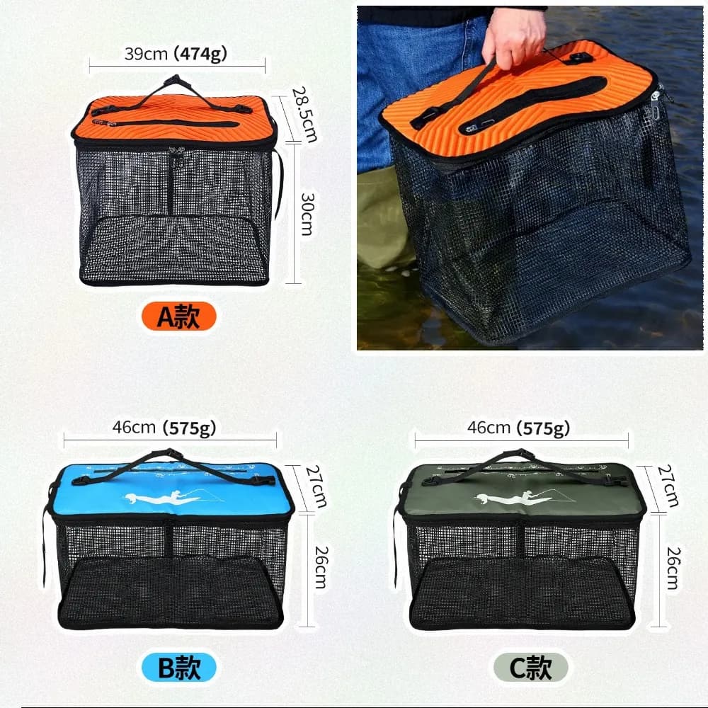 Collapsible Fishing Net EVA Foam Net Fishing Trip Easy Transport Design Quick Drying Materials For Outdoor Activity