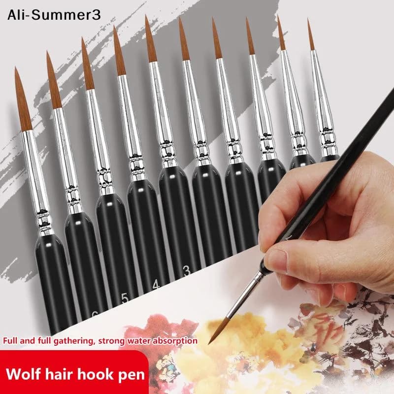 【Gy6】9/11pcs Miniature Paint Brushes Detail Tip Paint Brushes Set With Ergonomic Handle - Suitable For Acrylic Painting Oil Wat