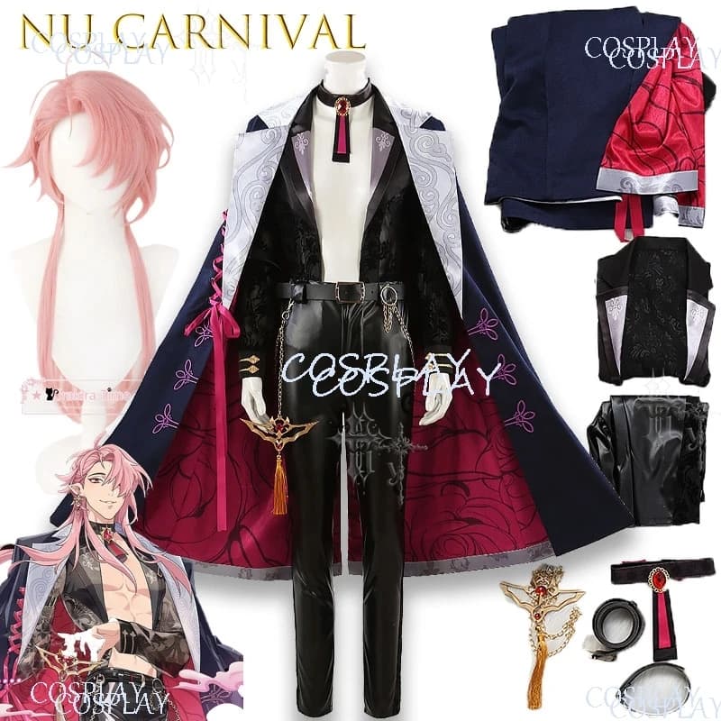 Game Nu Carnival Character Aster Cosplay Outfit Scarlet Finesse Version Custom Cos Full Suit Props For Anime Show Halloween Role