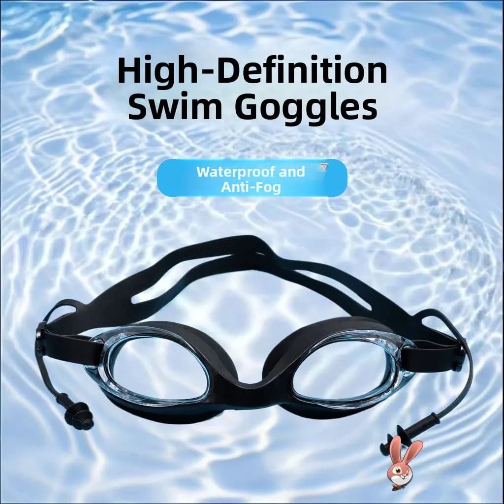 High Definition Anti-Fog Waterproof Diving Goggles Unisex Adult Swim Goggles with Earplugs Swimming Eye Protection Box Set