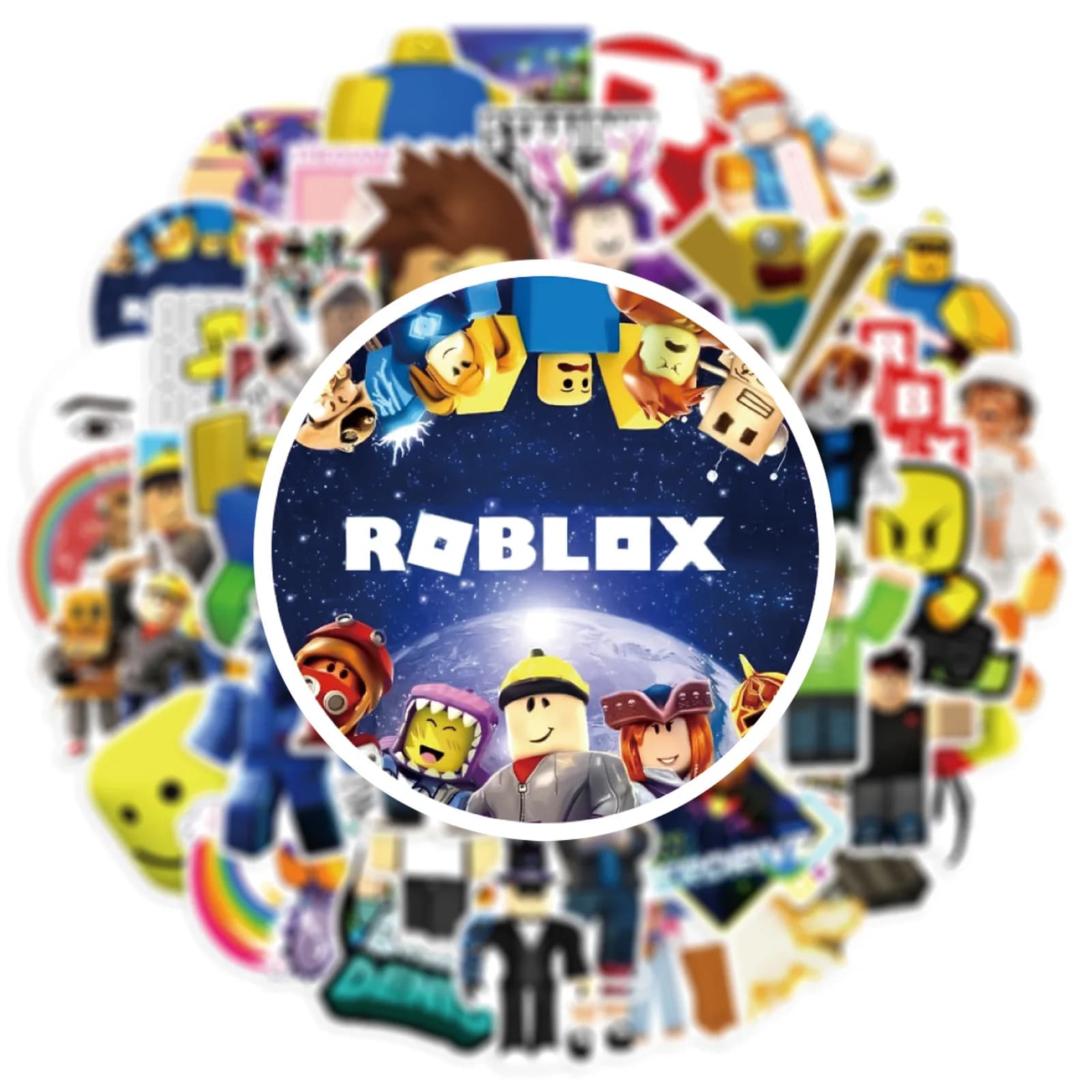 Adesivi Graffiti Roblox 50 Pezzi, Decalcomanie Uniche Impermeabili in Vinile per Skateboard, Casco, Borraccia, Laptop, Bagagli, per Appassionati di Giochi per Adulti