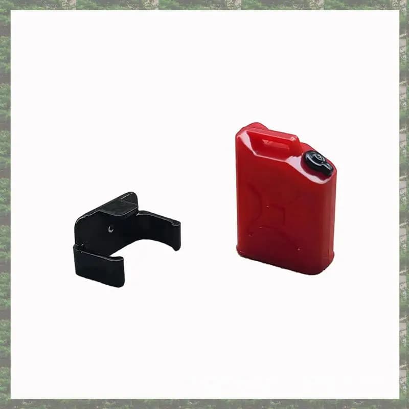 4X Mini Pala Serbatoio Carburante Tamburo Olio Estintore Decorazione Per Axial SCX24 C10 Jeep JLU Gladiator Bronco 1/24 RC Auto