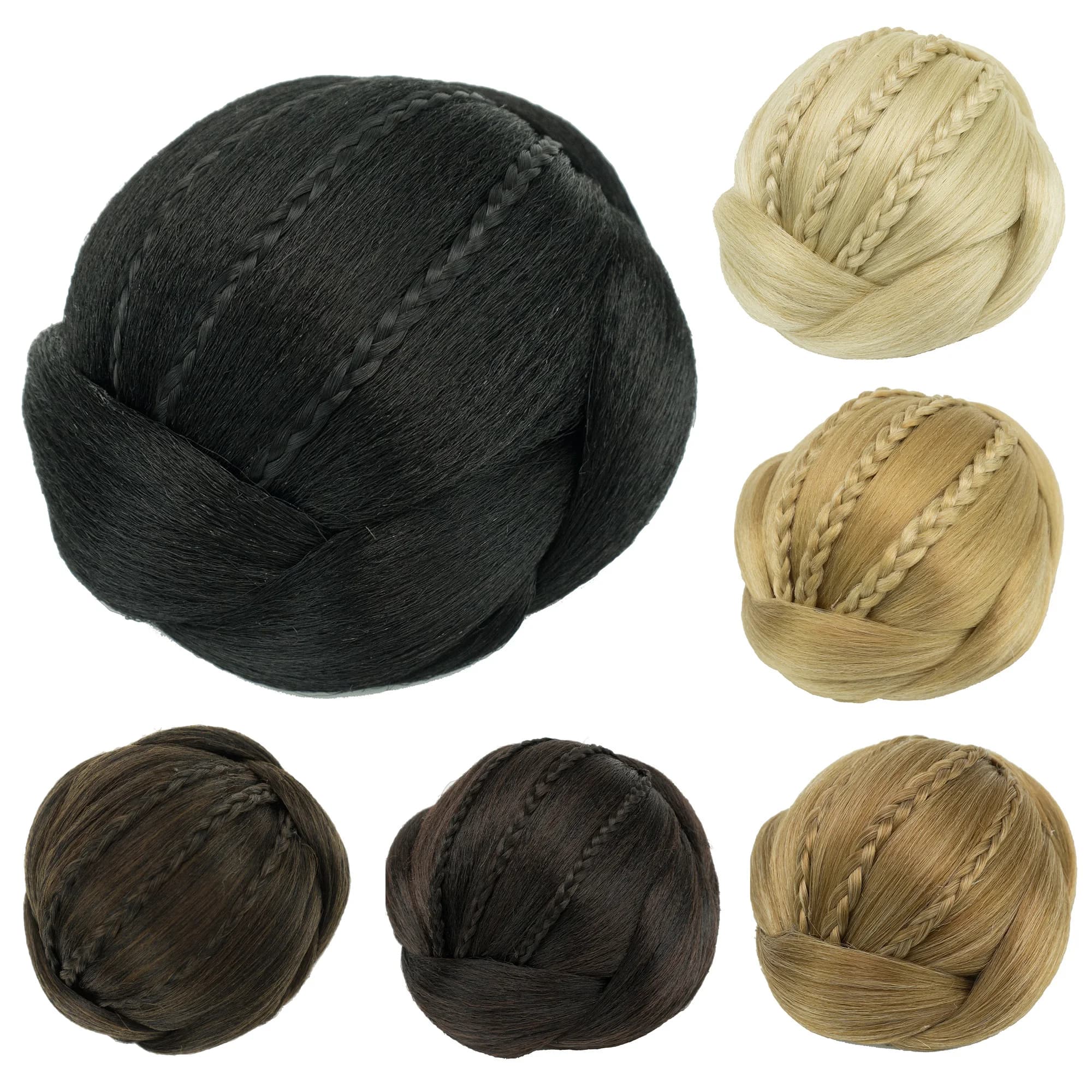 Chignon intrecciato sintetico Dancer Copertura per capelli Ciambella Posticci Scrunchie Panini per capelli Parrucca Updo Festa di nozze