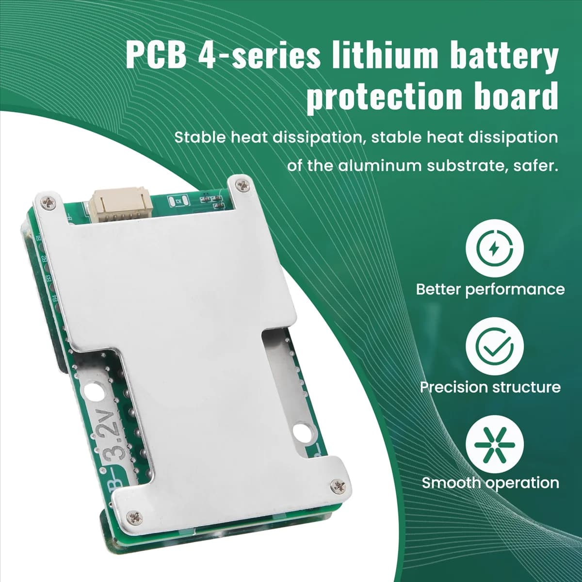 HDJQ 4S 12V 120A Scheda di protezione 3.2V BMS Li-Iron Scheda di protezione del caricabatteria al litio con scheda di bilanciamento della batteria di alimentazione