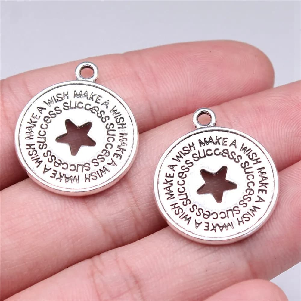 Pentagram Star Moon Charm Pendant Alloy Mystical Wicca Pendant For DIY Bracelet Necklace Jewelry Making Supplies