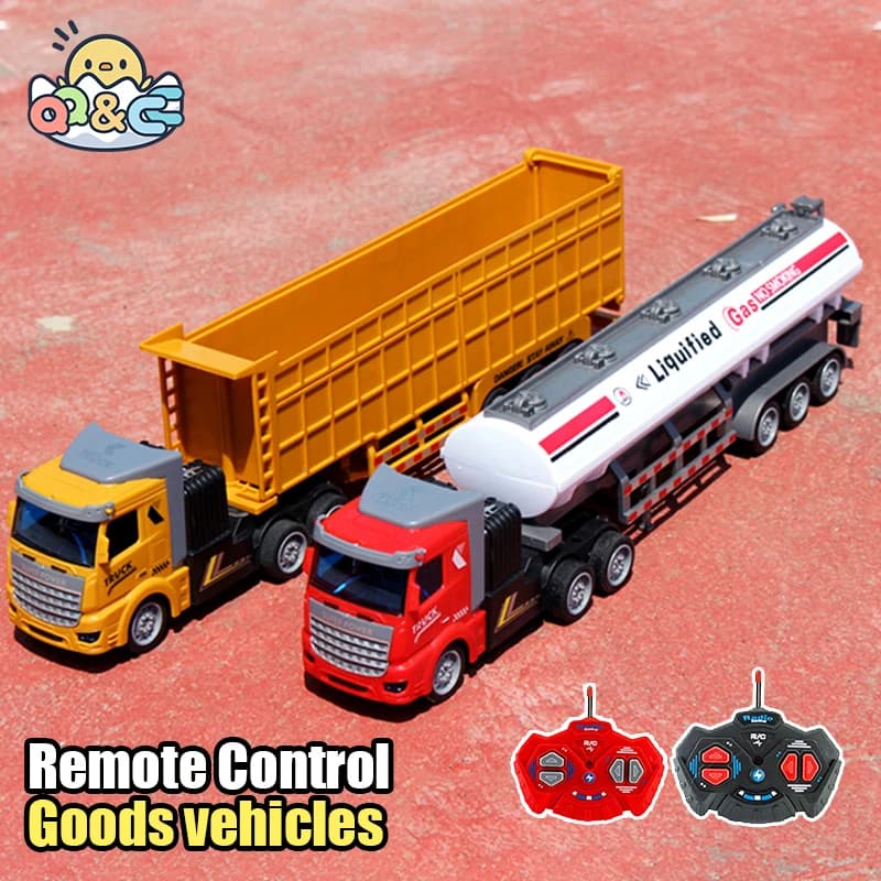 1/48 36Cm Grande Rc Modello di Camion 27 Mhz Telecomando Senza Fili Autocarro Con Cassone Trasportatore Container Camion Rc Auto Giocattoli per il Ragazzo Del Capretto Del Bambino