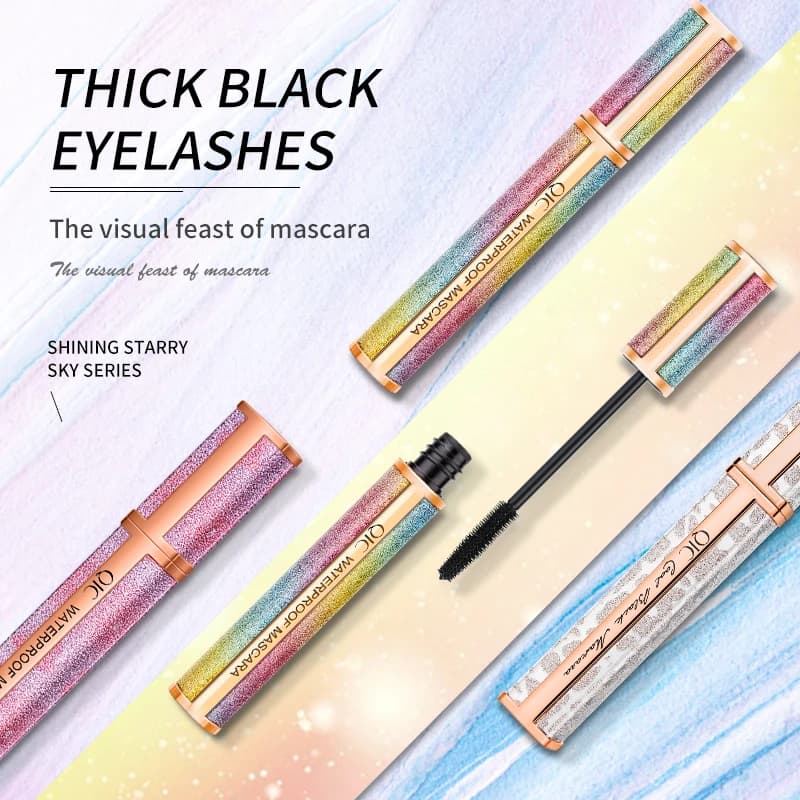 Mascara Starry Sky Impermeabile, Resistente al Sudore, Volumizzante, Allungante, Incurvante e Anti-sbavature