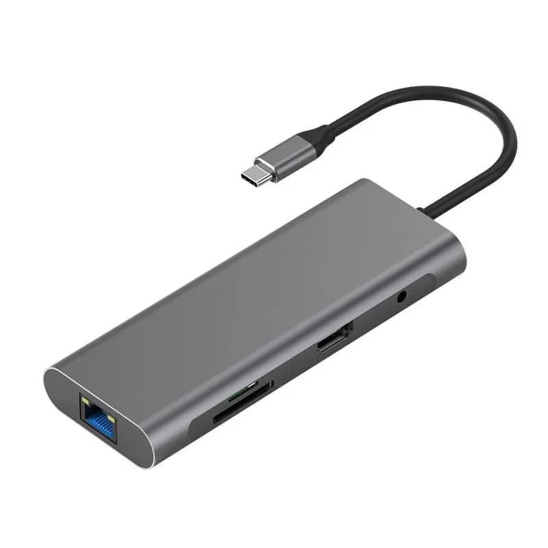 Docking station Type-C con HDMI 4K ad alta definizione, porta di rete Gigabit, convertitore docking station