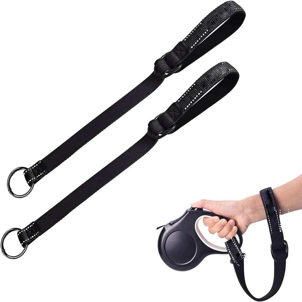 Dog Leash Wrist Strap, Lockable Reflective Short Dog Walking Lead with Adjustable , Extra Layer Security for Pet Stroller