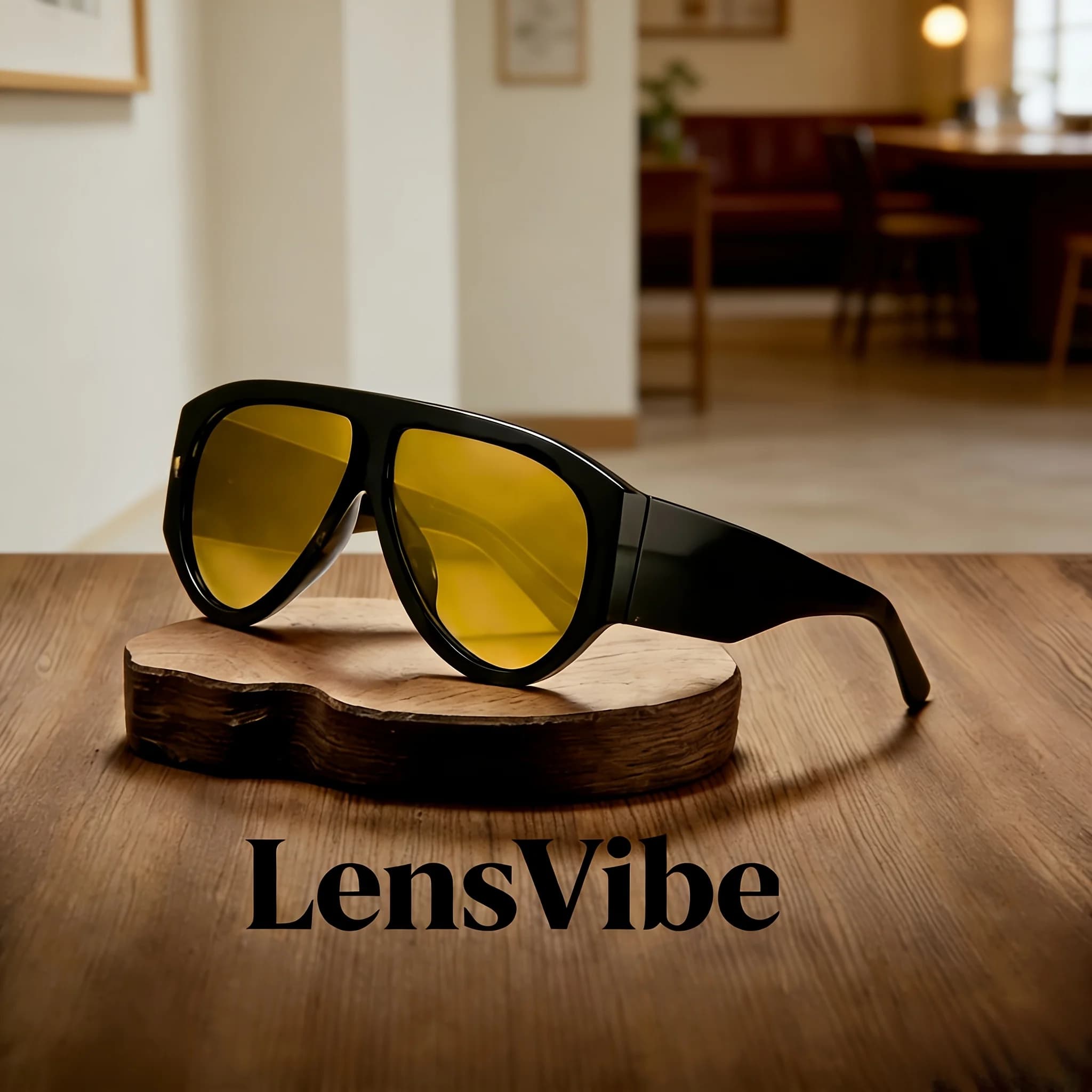 Large frame futuristic protective sunglasses, solid acetate frame anti-glare vacation glasses
