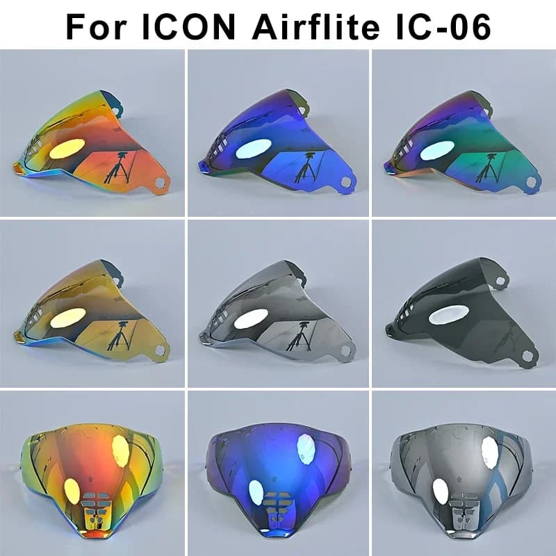 Visiera per casco moto Visiera Fliteshield Visiera airflite specchiata Visiera sostitutiva per caschi ICON Airflite.