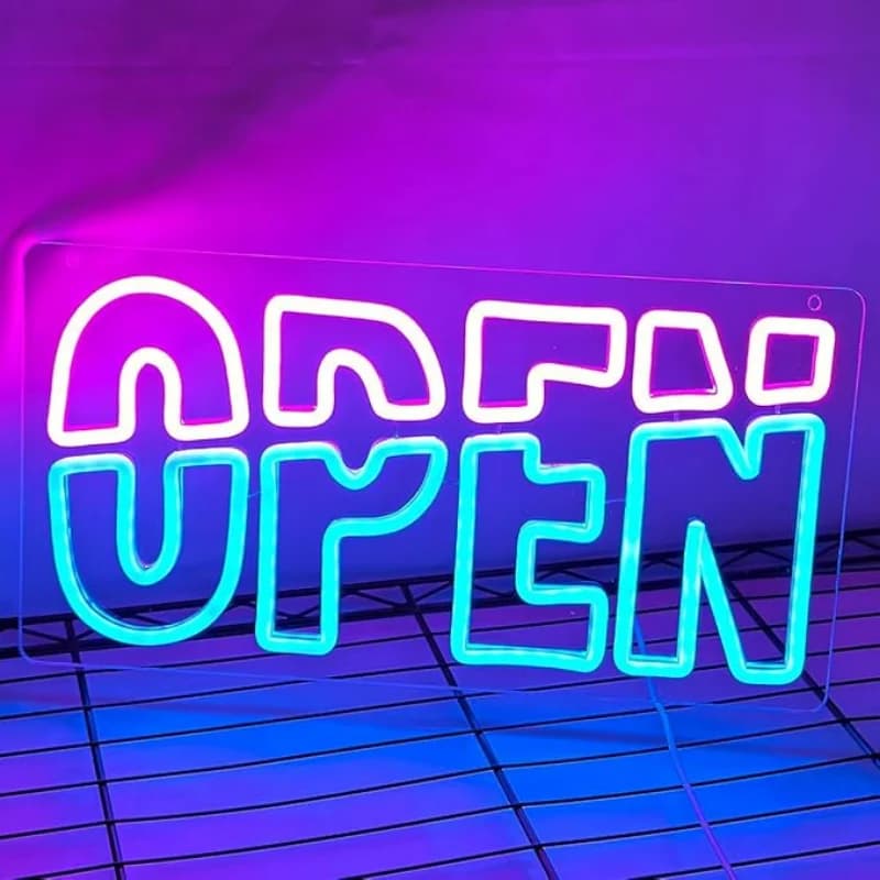 Insegna al Neon Aperta, Decorazione da Parete, Luce LED al Neon Dimmerabile per Negozi, Bar, Club, Saloni, Caffè, Ristoranti, Hotel, Vetrine