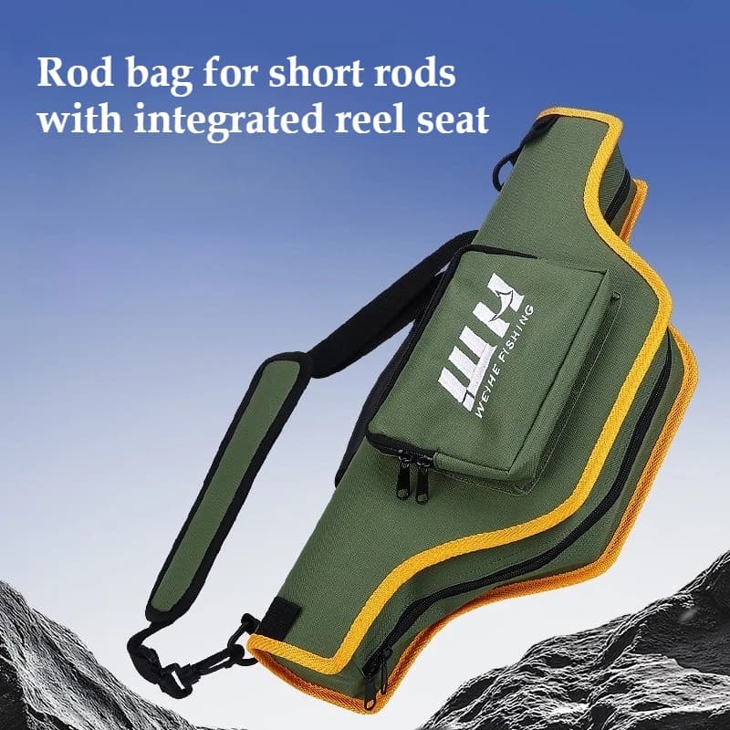 Fishing Bag - No Assembly Required - Short Model Fishing Rod Bag, 48.5*19cm. Lure Bag, Fishing Rod Bag, Made of Oxford Fabric.
