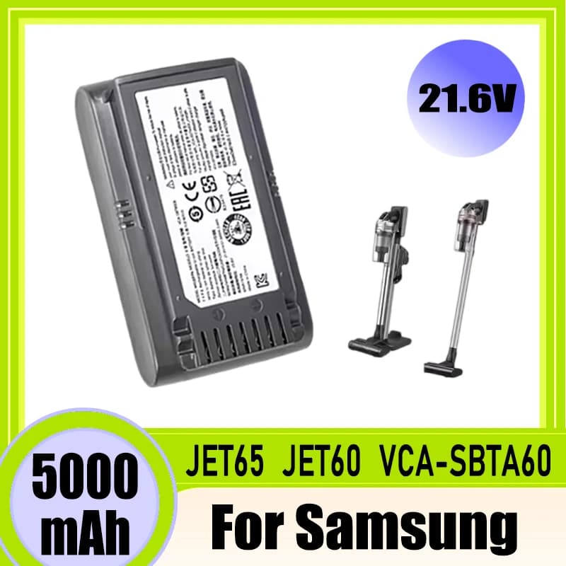 21.6V 5000mAh, for Samsung Jet 60 vacuum cleaner Turbo Jet 75E VS15A6031R4 VS15A6031R5
