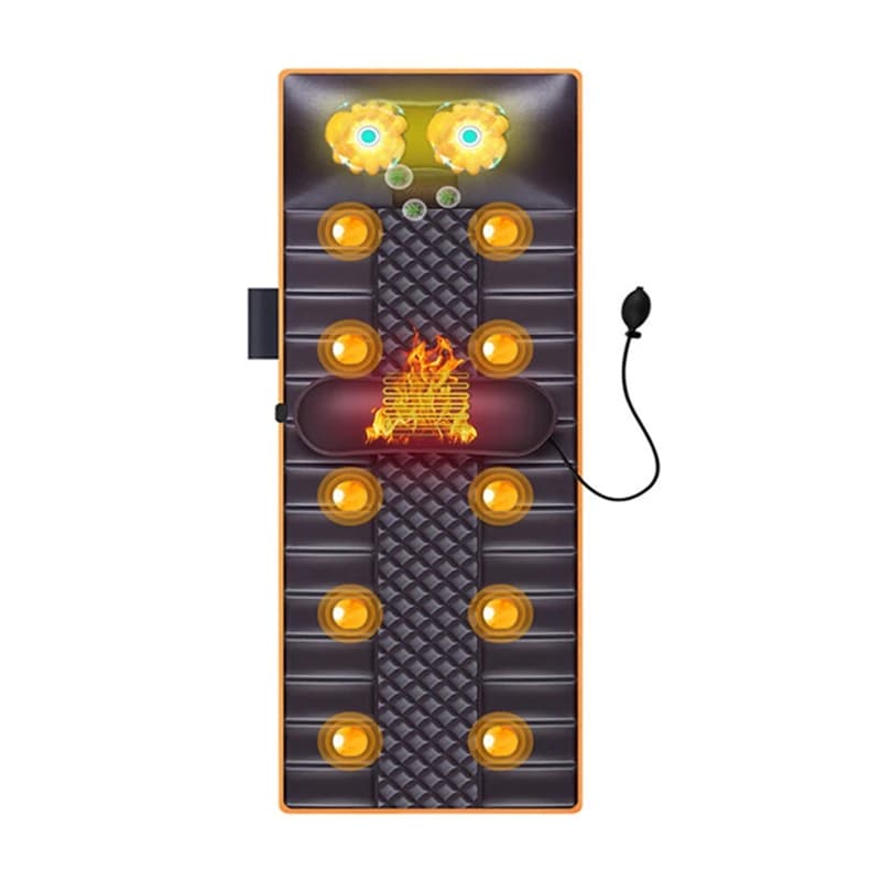 Multifunction Electric Massage Mattress Vibration Hot Compress Cervical Full Body Massage Cushion Electric Heating Blanket
