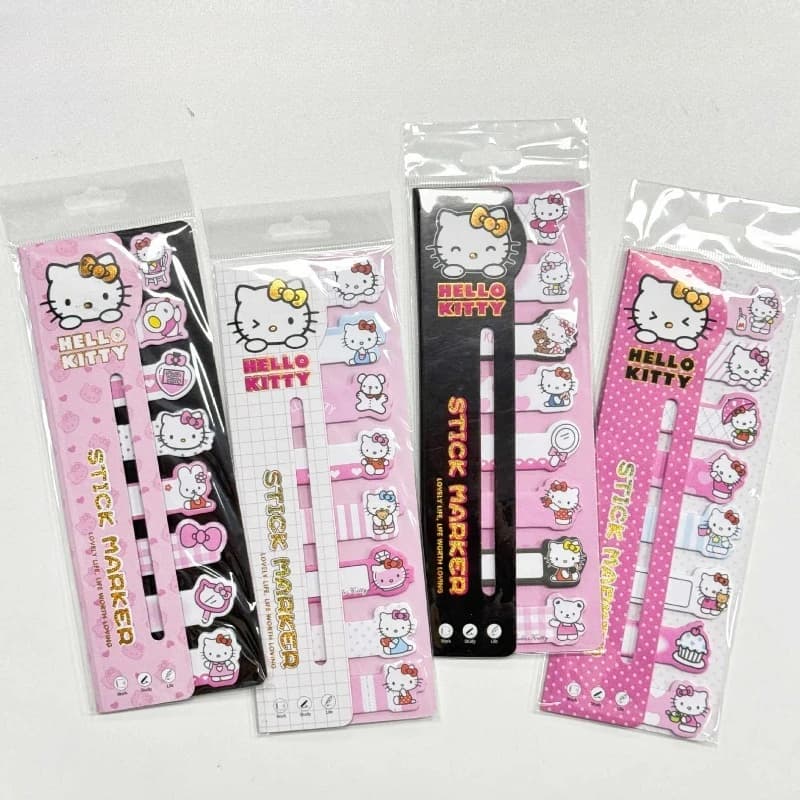 Simpatici blocchetti adesivi Hello Kitty, blocchetti memo autoadesivi KT Kuromi, etichette per messaggi per studenti, articoli scolastici