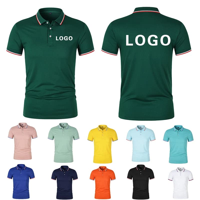 Men's and Women's Summer Polo Short Sleeved Print Custom Logo Embroidered Name Sports Company Large Race 5xl 6xl Top