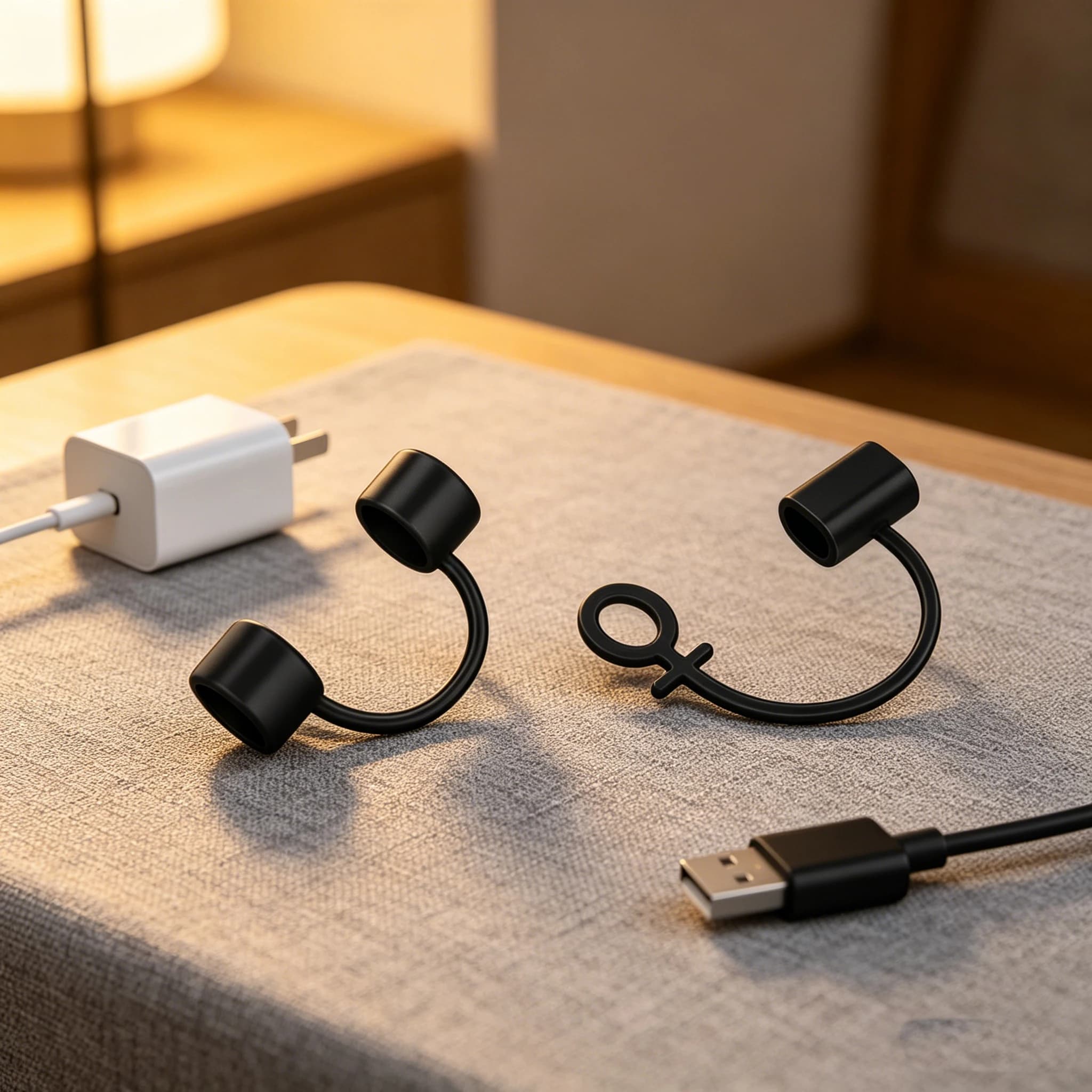 Anti-Lost Silicone Cable Adapter Tether, Charger Converter Protective Sleeve, Portable Cord Strap, Universal Cable Organizer