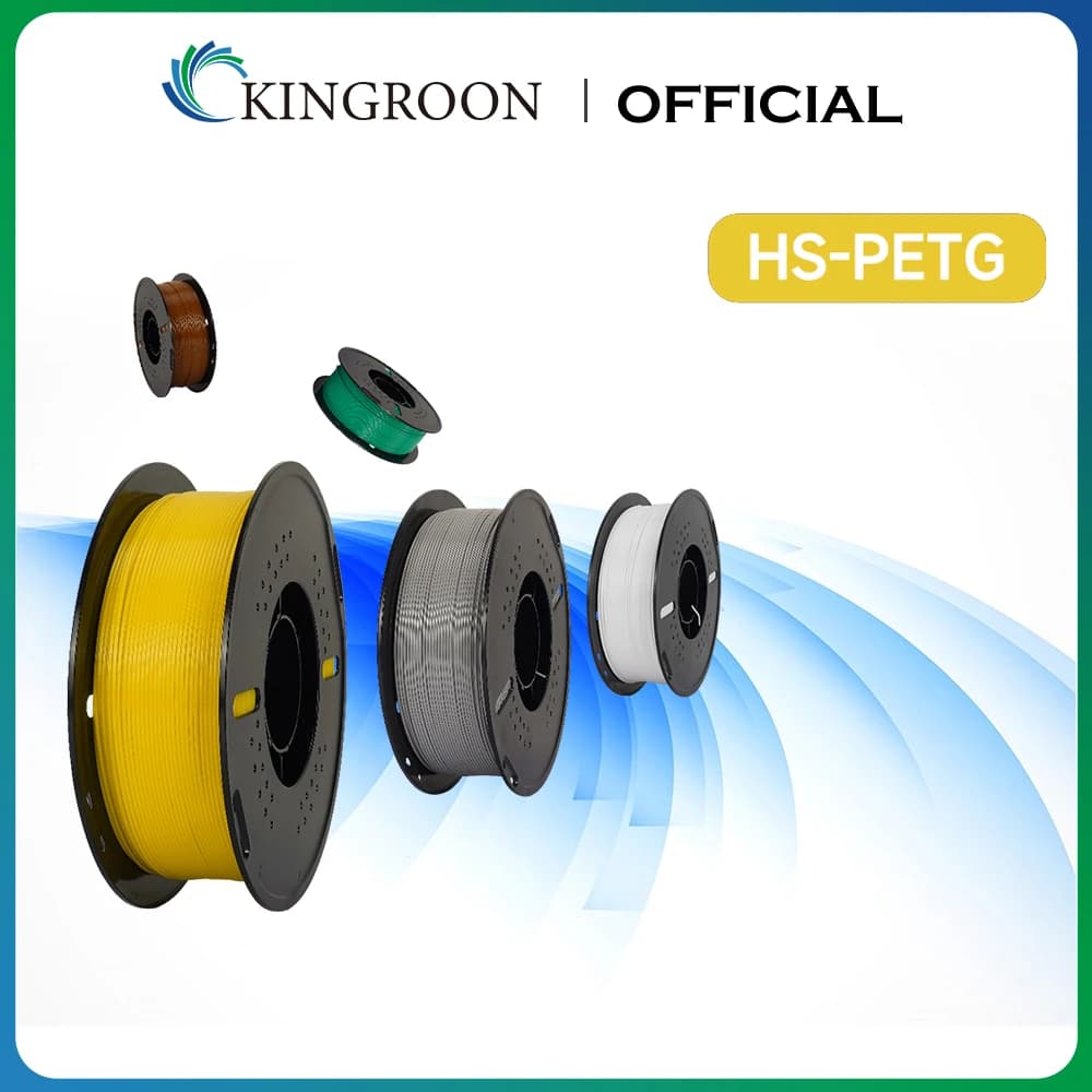 KINGROON Newest 3D Printer Filament HS-PETG 1,75 mm High Speed 3D Printing Material Hyper PETG 5 kg 10 kg Mixed Color