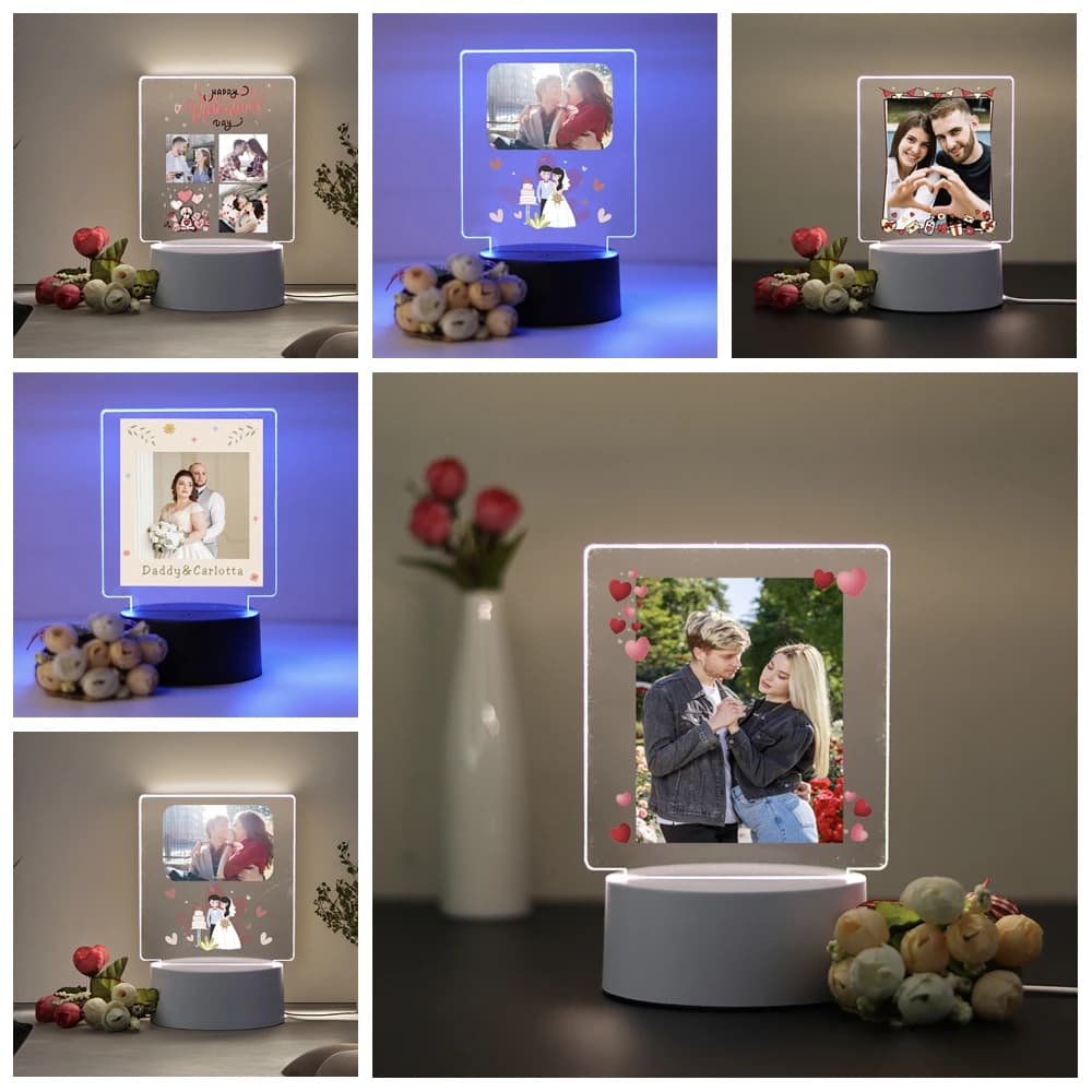 3D Table Lamp in Optical Illusion Customized with Photo, Bedroom Decoration, Creative Birthday Gift for Boys