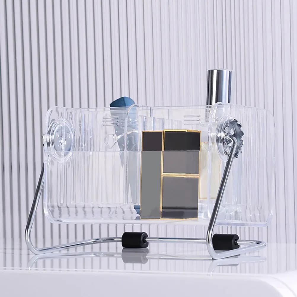 Clear Acrylic Desktop Storage Box Jewelry Organizer Sundries Holder Makeup Brushes Holder Compact Desktop Organizer Tabletop