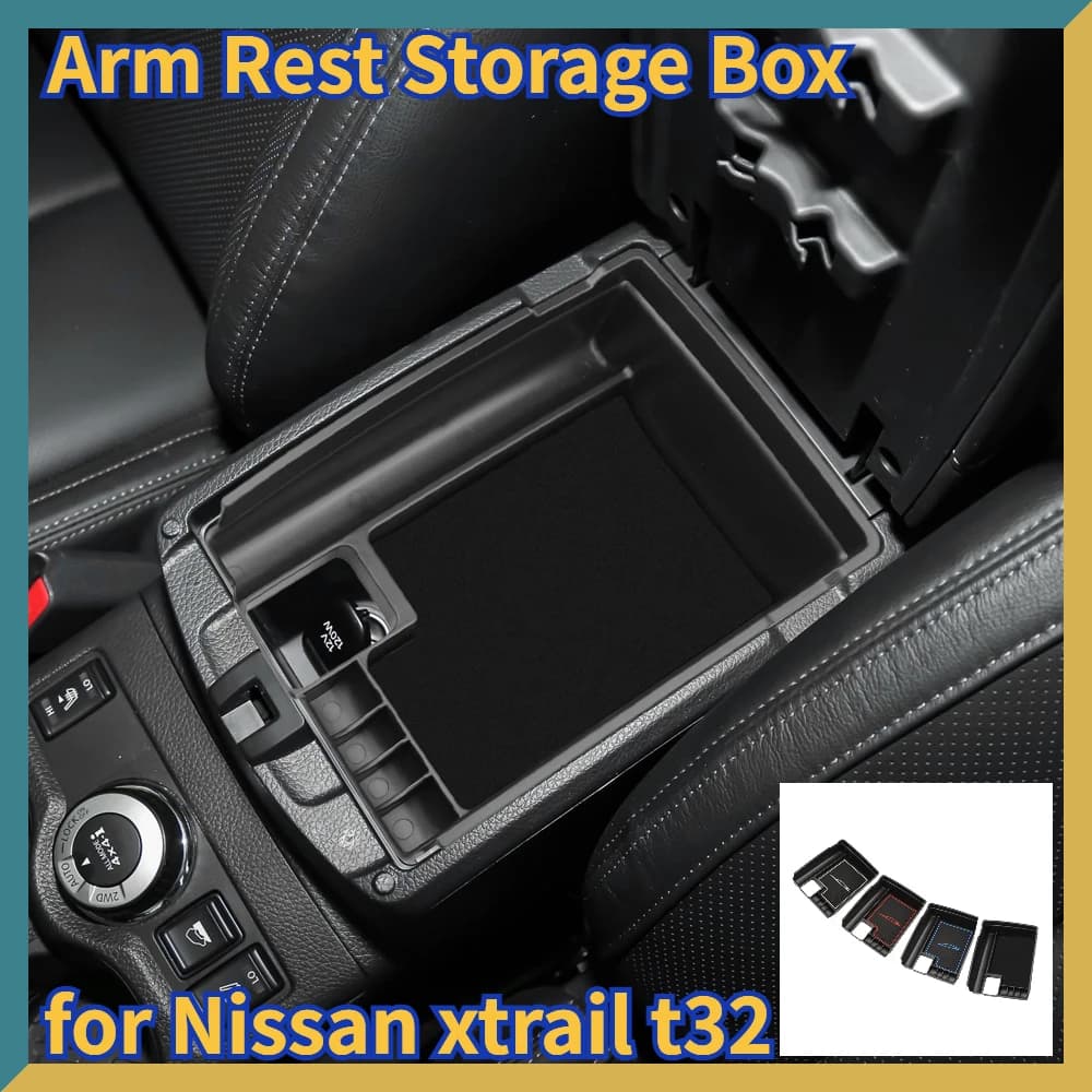 Scatola portaoggetti per bracciolo portaoggetti centrale per auto scatola portaoggetti per bracciolo per Nissan X-trail X Trail Xtrail T32 Rogue 2014-2018 accessori