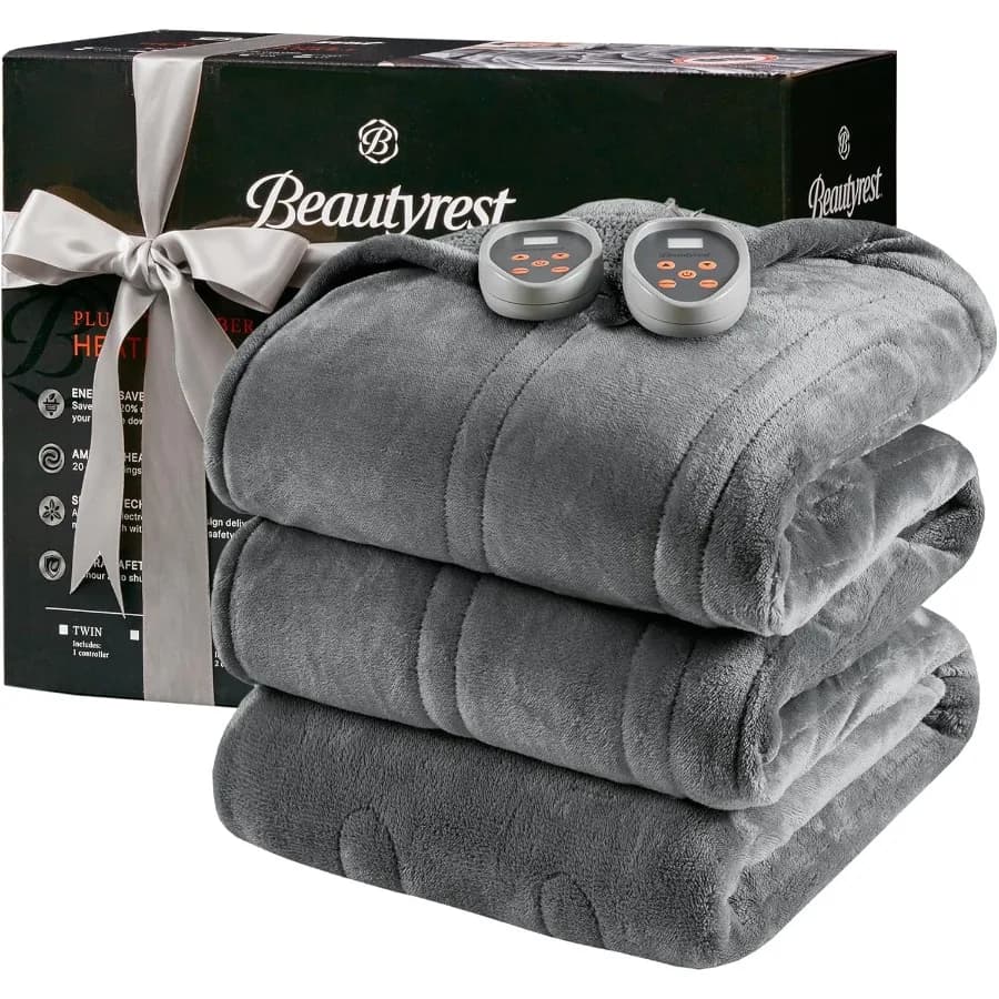 Coperta riscaldata Coperta elettrica Morbido caldo peluche reversibile - Coperta riscaldante Sherpa con 20 impostazioni di calore 1 10 ore Timer Auto S