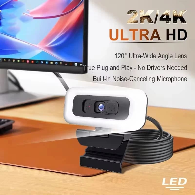 Xiaomi laptop Full HD 2K 4K Webcam laptop focusing automatic Webcam live streaming with microphone live broadcast with light