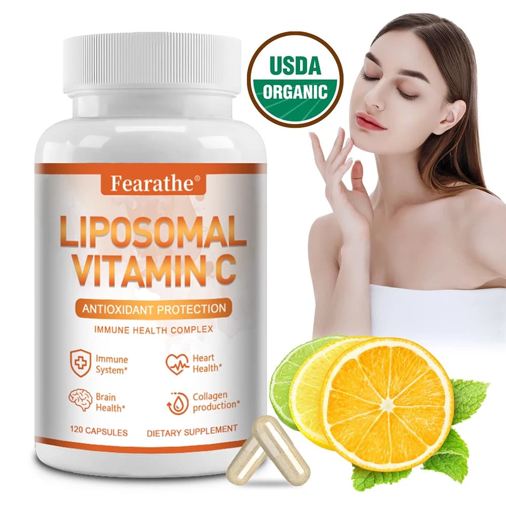 Liposomal Vitamin C Capsules, Fat-Soluble High Absorption Daily Supplement, Antioxidant, Collagen, Skin & Immune System Support