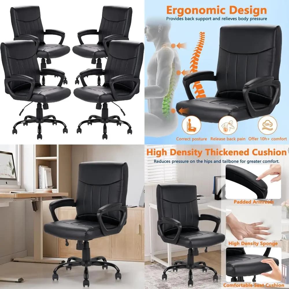 sedia da ufficio grande e alta: sedia da ufficio direzionale in pelle con schienale alto con poggiapiedi e supporto lombare, gaming ergonomico reclinabile